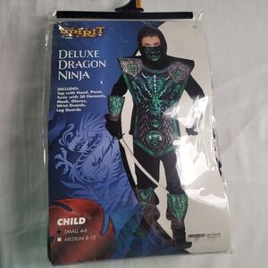 New Spirit Child's Deluxe Dragon Ninja Halloween Costume Size 4-6